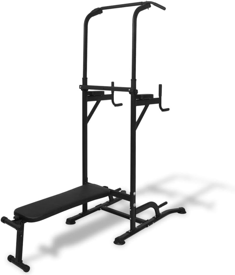 Laad afbeelding in Galerijviewer, vidaXL Fitnessapparaat met Bankje Staal Fitnesstoren Sporten Fitness Trainen
