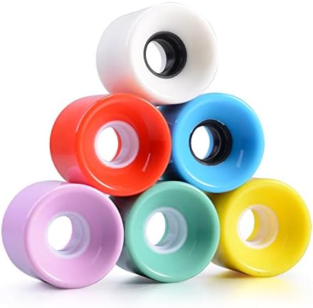 Longboard wielen 60 mm 78A met 608 lagers en spacers 4 stuks – cruiser skateboard wielen