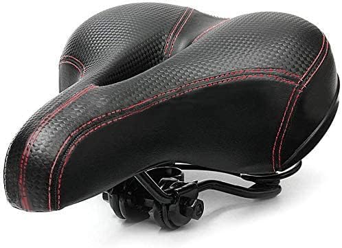 Comfortabel fietszadel met traagschuim en dubbele vering zwart