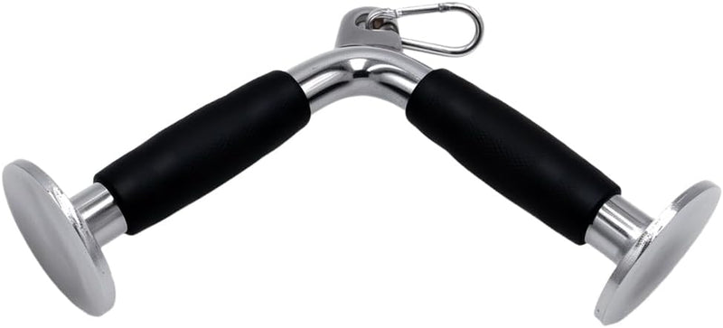 Laden Sie das Bild in Galerie -Viewer, V-bar triceps handgreep met draaibare aansluiting en rubberen grip – kabelgreep – fitness accessoire
