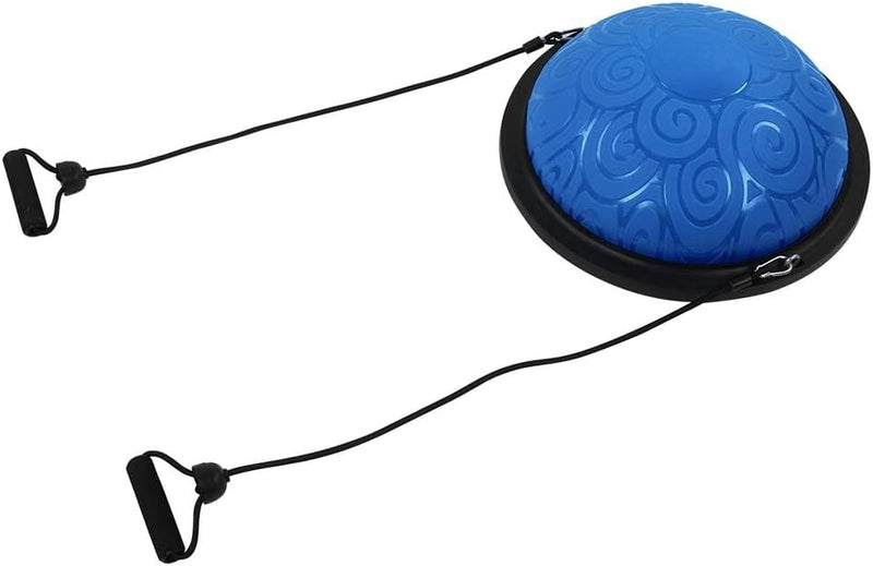 Laden Sie das Bild in Galerie -Viewer, Balanstrainer 46 cm met weerstandsbanden – antislip halve bal – core training – evenwichtstraining
