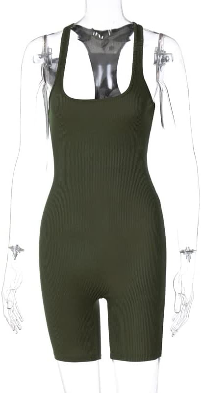 Dames sport jumpsuit kort mouwloos