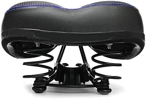 Load image into Gallery viewer, Comfortabel fietszadel met traagschuim en dubbele vering zwart
