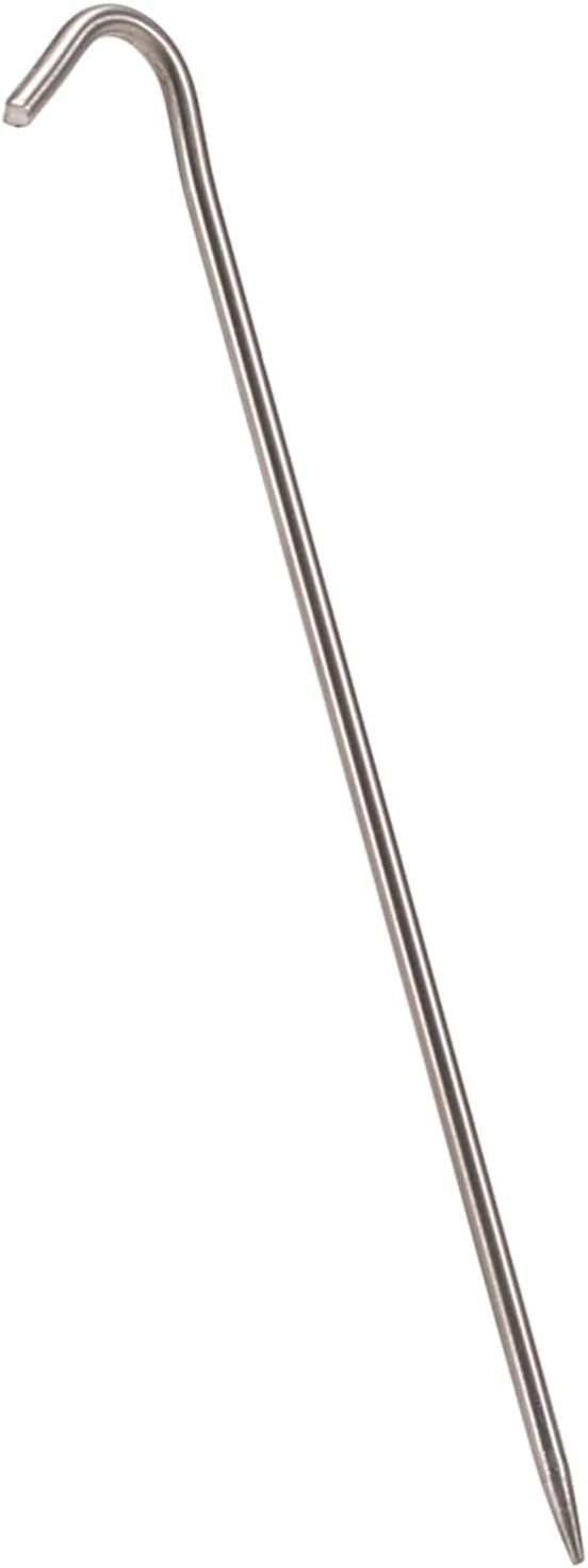 Charger l’image dans la visionneuse de galerie, Piquets de tente, 6 pièces en titane de 169 mm avec tête en forme de crochet – ancrage de tente – équipement de camping
