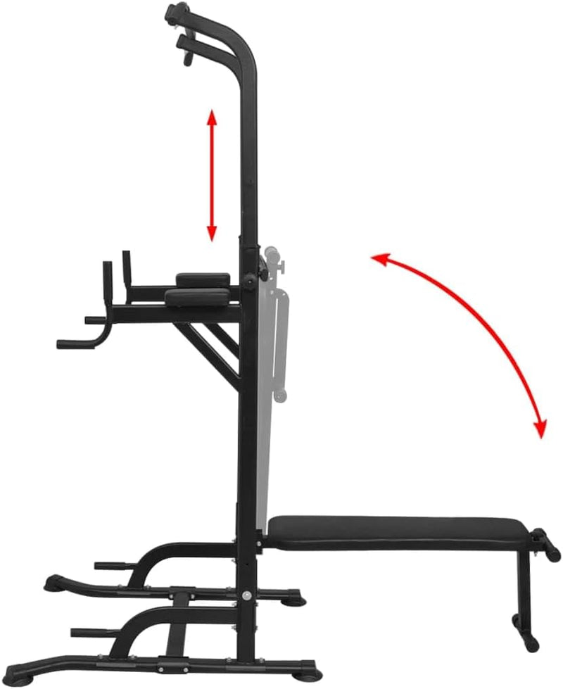 Laad afbeelding in Galerijviewer, vidaXL Fitnessapparaat met Bankje Staal Fitnesstoren Sporten Fitness Trainen
