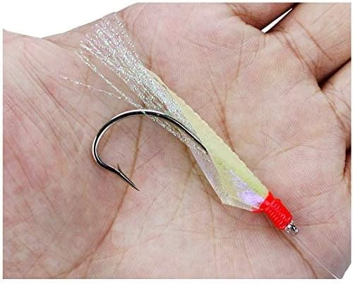 Load image into Gallery viewer, Luminous Fishing Rigs with Real Fish Skin, Glow Beads &amp; High Carbon Hooks for Fresh/Saltwater
