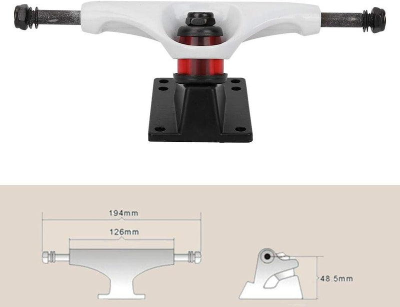 Laden Sie das Bild in Galerie -Viewer, Skateboard truck van aluminium-magnesiumlegering wit – longboard truck – skateboard accessoires
