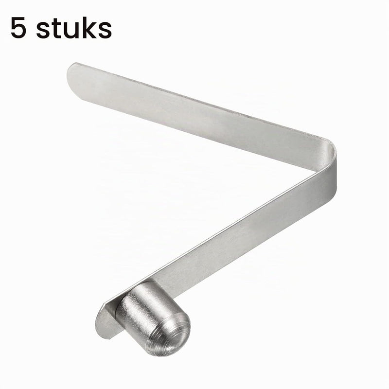 Laad afbeelding in Galerijviewer, Veerklemmen voor telescopische buizen 8x6,5 mm (5 stuks) - Kajak peddel borgpennen - Tentpaal borgclips staal
