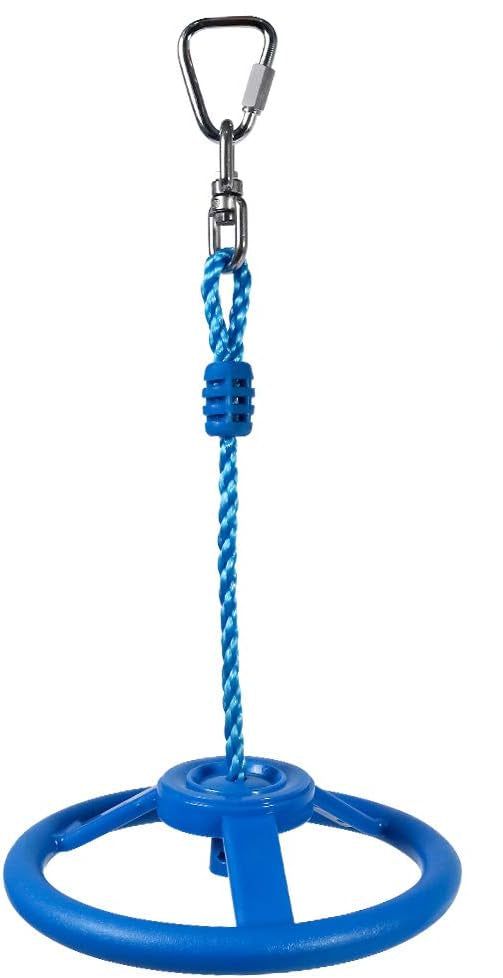 Charger l’image dans la visionneuse de galerie, Roue Ninja de slackline de 26 cm avec mousqueton métallique pour parcours d'obstacles - roue ninja - entraînement à l'escalade
