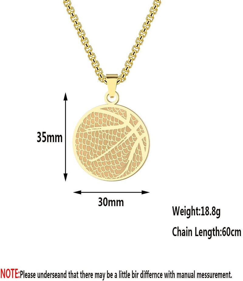 Laad afbeelding in Galerijviewer, Basketbal ketting met hanger roestvrij staal
