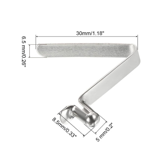 Veerklemmen voor telescopische buizen 8x5,5 mm (8 stuks) - Kajak peddel borgpennen - Tentpaal borgclips staal