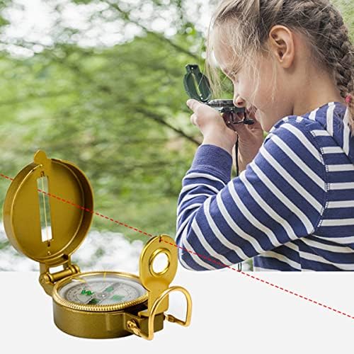 Load image into Gallery viewer, ARFUKA Kompas Wandelen Backpacken Kompas Pocket Kompas Lensatisch Kompas Handheld Kompas voor Wandelen Camping Navigatie Survival Backpacken Orienteering Goud
