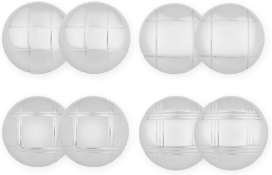 Bocce ball set with 8 metal balls, 74 mm, including carrying bag and measuring tape – pétanque – outdoor games