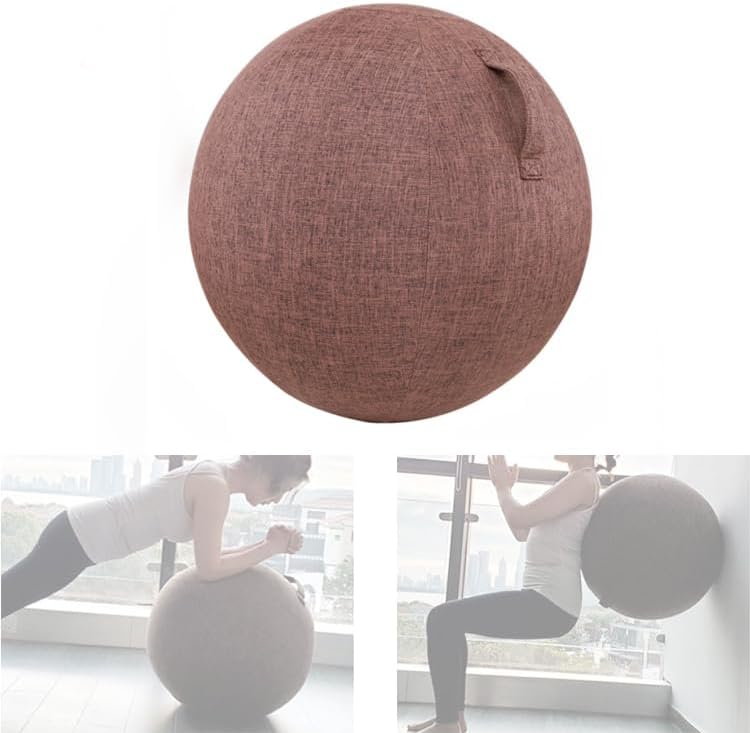 Laden Sie das Bild in Galerie -Viewer, Yogabal hoes 55 cm van katoen-linnen – antislip balcover – wasbaar – bescherming
