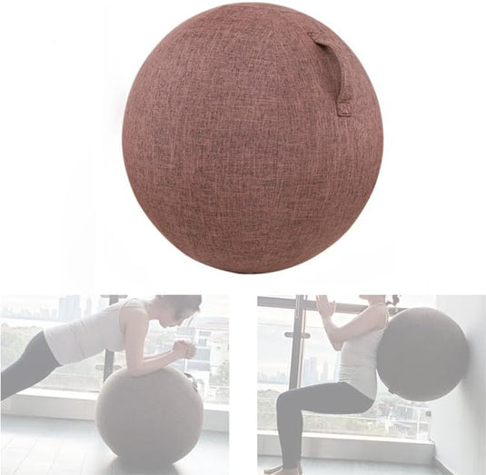 Yogabal hoes 55 cm van katoen-linnen – antislip balcover – wasbaar – bescherming
