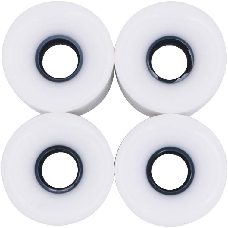 Laden Sie das Bild in Galerie -Viewer, Skateboard wielen 60 x 45 mm 78A PU 4 stuks wit – longboard cruiser pennyboard wielen
