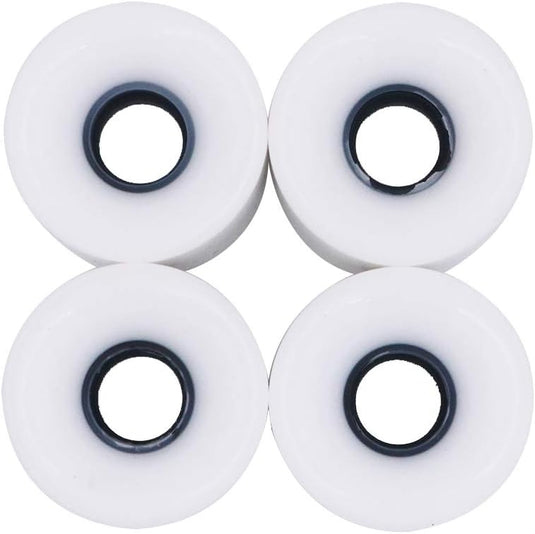 Skateboard wielen 60 x 45 mm 78A PU 4 stuks wit – longboard cruiser pennyboard wielen