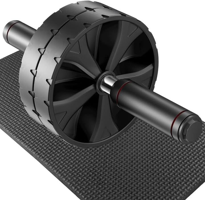 Load image into Gallery viewer, Ab roller met verstelbare dubbele wielen en kniemat tot 200 kg – buikspiertrainer – ab wheel
