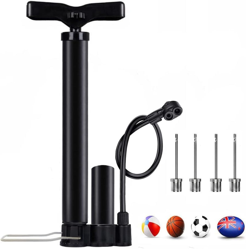 Load image into Gallery viewer, High Pressure Bike Floor Pump, Bicycle Pump, Bike Pump, Stand Pump 160PSI with Presta &amp;Schrader Valves, Bike Air Pump with Ball Pump Needle for Bike Basketball
