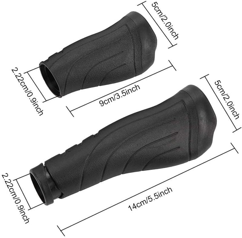 Chargez l'image dans la visionneuse de la galerie, Ergonomische fietshandvatten 22 mm lang en kort zwart
