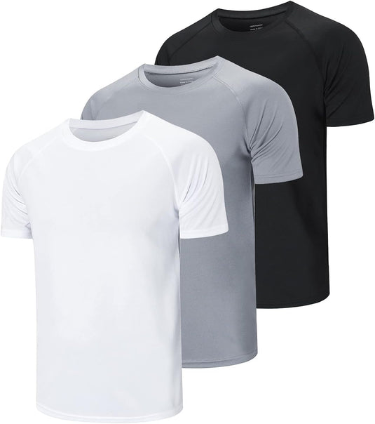 Heren sportshirts 3 of 5 stuks sneldrogend en ademend – fitness shirt – hardloopshirt