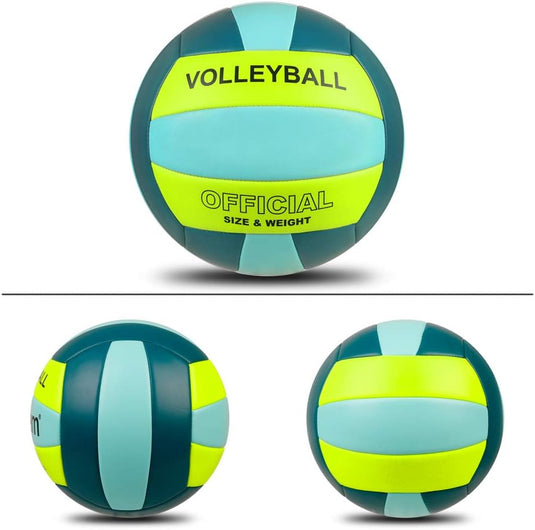 Volleybal maat 5 PU leer zacht indoor outdoor volleyballen sport training spel spelen bal voor beginners, tieners en volwassenen, 8,2