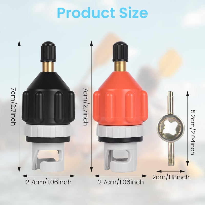 Charger l’image dans la visionneuse de galerie, 2 adaptateurs SUP pour pompe, en plastique et en aluminium, pour planches de paddle et bateaux pneumatiques - adaptateur de valve - accessoires de sports nautiques
