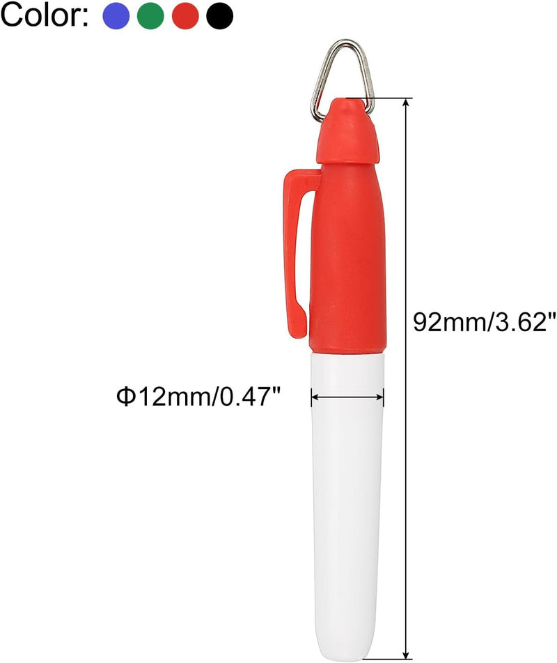 Load image into Gallery viewer, Mini permanente markers 4 stuks met clip in 4 kleuren – golfbal markers – markeerstiften
