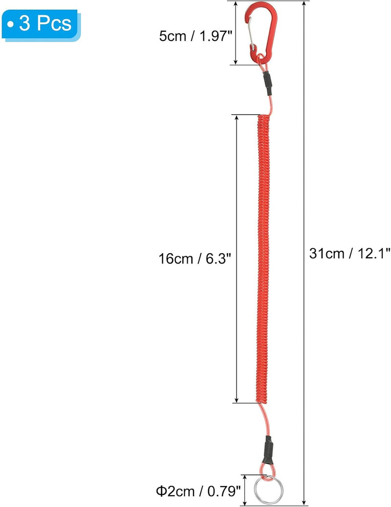 Laden Sie das Bild in Galerie -Viewer, Spiraalkoorden 3 stuks uitschuifbaar tot 150 cm met clip groen – veiligheidslijnen – outdoor accessoires

