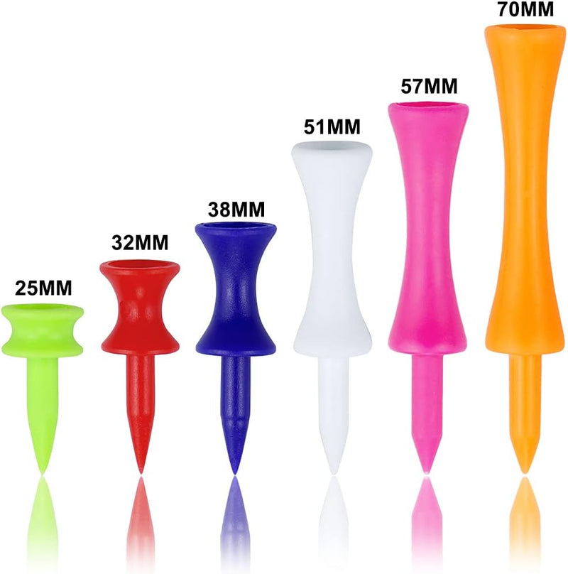 Laad afbeelding in Galerijviewer, Plastic Golf Tees Gemengde Grootte Kasteel Tees Golf 120 Count
