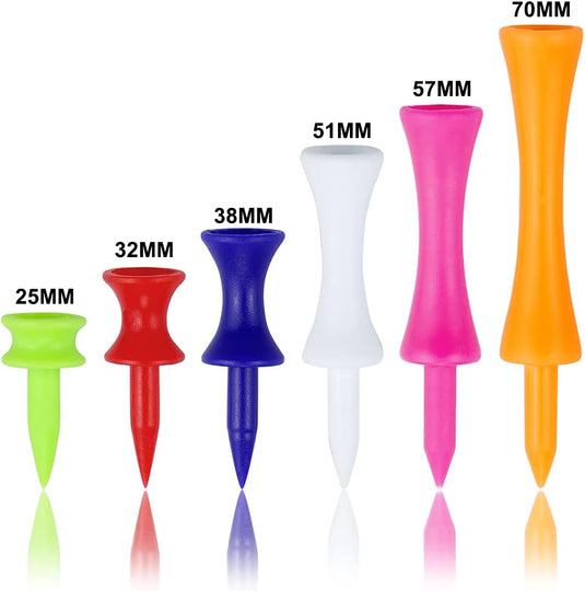 Plastic Golf Tees Gemengde Grootte Kasteel Tees Golf 120 Count