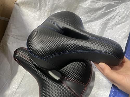 Comfortabel fietszadel met traagschuim en dubbele vering zwart