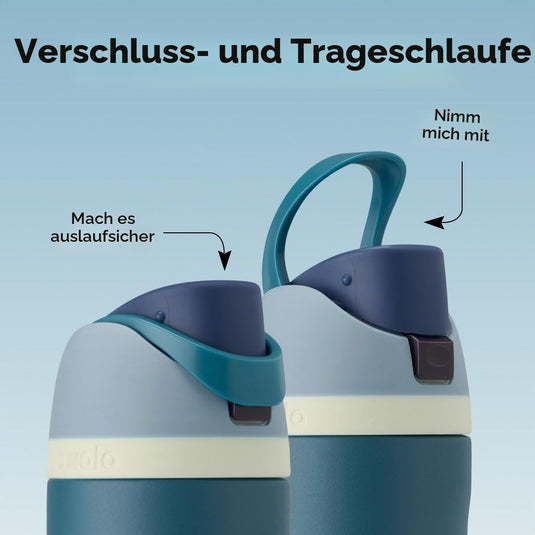 Geïsoleerde RVS drinkfles 710 ml met rietje en lekvrije dop – waterfles – thermosfles