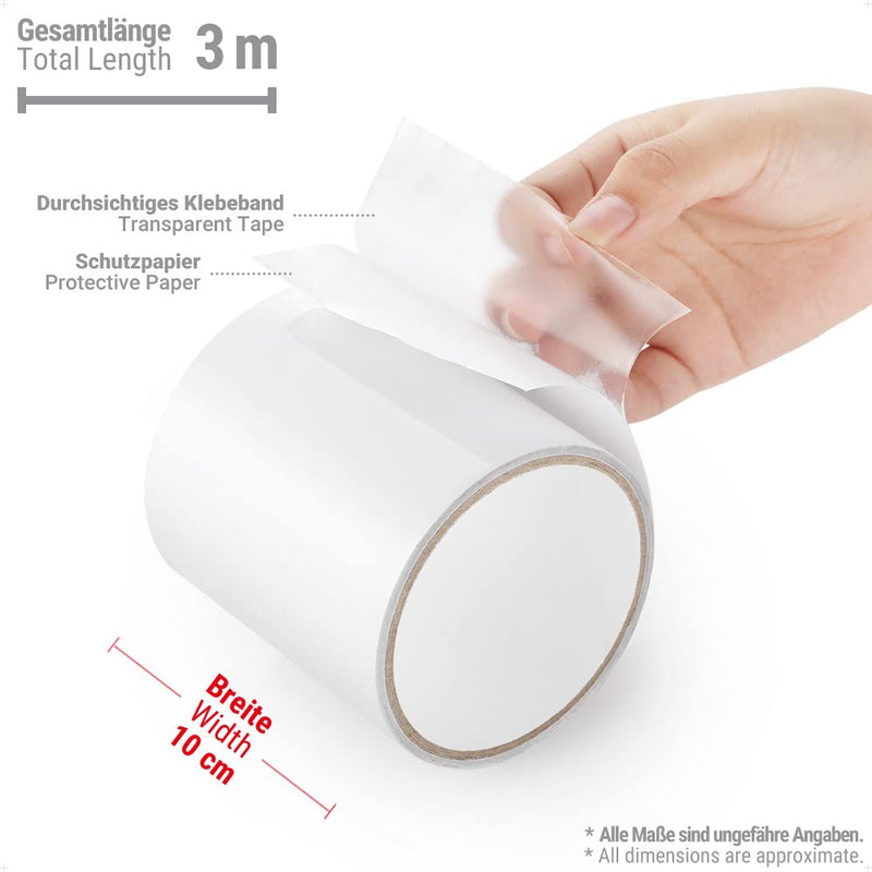 Load image into Gallery viewer, ecooe Reparatietape voor tenten, 8 cm x 5 m, reparatietape, professioneel, waterdicht, transparant, voor het repareren van luifels, tent, pvc-coating, paviljoen, vrachtwagenzeil
