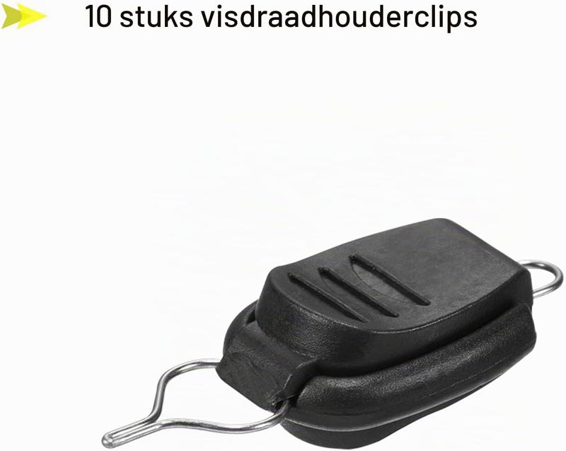 Laden Sie das Bild in Galerie -Viewer, Schnurhalter 10 Stück für Baitcasting-Rollen schwarz – Schnurclips – Angelschnurstopper – Angelzubehör
