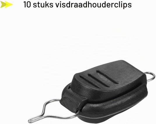 Schnurhalter 10 Stück für Baitcasting-Rollen schwarz – Schnurclips – Angelschnurstopper – Angelzubehör