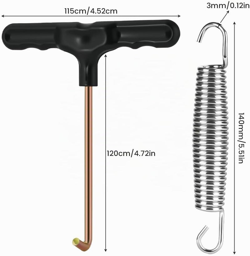 Załaduj obraz do przeglądarki galerii, Trampolineveren 8 stuks 140 mm met 2 T-haken – vervangingsveren – trampoline accessoires
