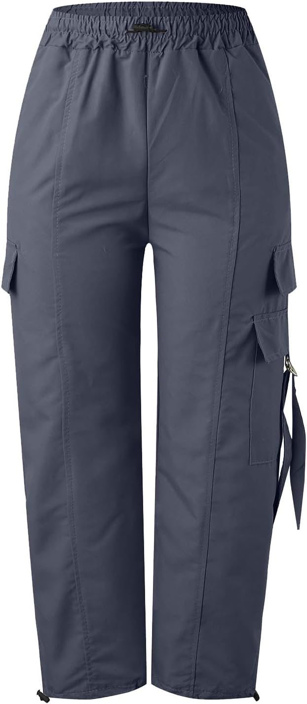 Laden Sie das Bild in Galerie -Viewer, Dames baggy cargobroek met wijde pijpen trekkoord en zakken – streetwear broek – joggingbroek
