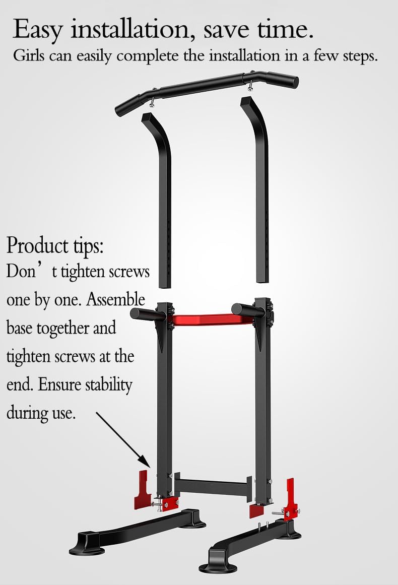 Laad afbeelding in Galerijviewer, Power tower met verstelbare optrekstang en dip station tot 150 kg – pull-up bar – krachtstation
