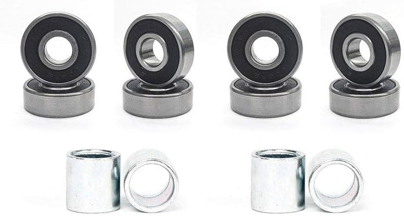 Laden Sie das Bild in Galerie -Viewer, Longboard wielen 60 mm 78A met 608 lagers en spacers 4 stuks – cruiser skateboard wielen

