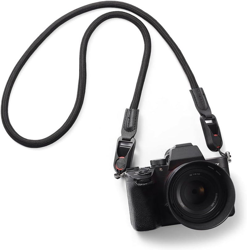 Laden Sie das Bild in Galerie -Viewer, Verstelbare camerariem 95 cm – schouder- en polsband met snelsluiting voor DSLR en systeemcamera
