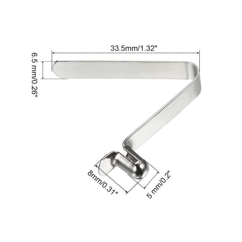 Load image into Gallery viewer, Veerclips met drukknop 8 x 5 mm 8 stuks van staal – buisklemmen – kajak tentstok accessoires
