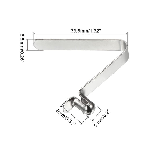 Veerclips met drukknop 8 x 5 mm 8 stuks van staal – buisklemmen – kajak tentstok accessoires