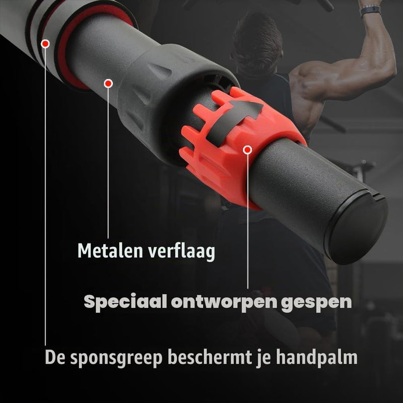 Laad afbeelding in Galerijviewer, Verstelbare optrekstang voor deurkozijn zonder boren tot 250 kg – pull-up bar – krachttraining
