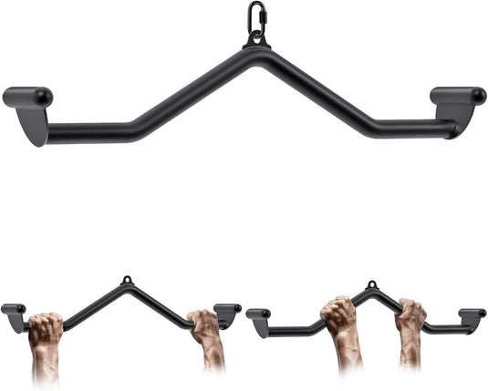 Drążek do wyciągu górnego 81 cm z ergonomicznymi uchwytami, do 227 kg – drążek do wyciągu – akcesorium fitness