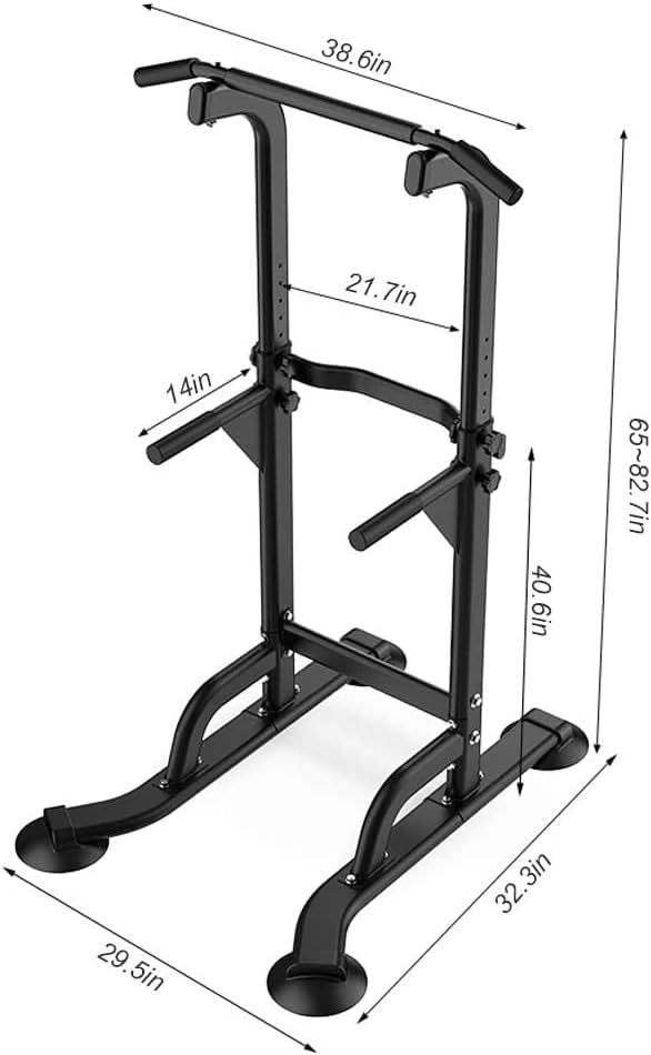 Laad afbeelding in Galerijviewer, SogesHome optrekstang krachttoren trainingsapparatuur voor thuisgymnastiek dipstation in verstelbare hoogte dipstatieven bar training lichaamstraining, NSD-PSBB005-01
