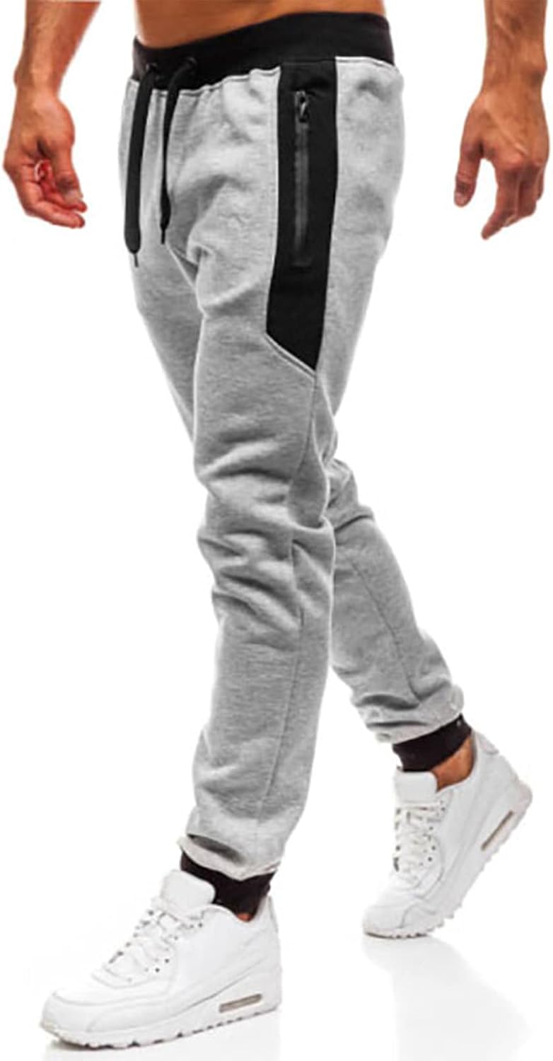 Laden Sie das Bild in Galerie -Viewer, Heren joggingbroek van katoenmix met zakken en print – sportbroek – trainingsbroek
