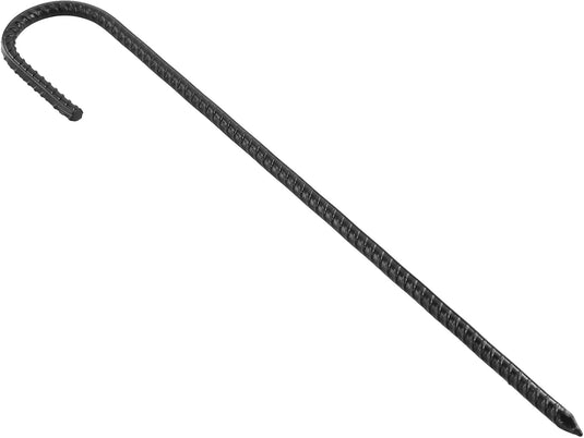 Grondankers 12 stuks 40 cm met J-haak van staal – trampoline haringen – stormankers