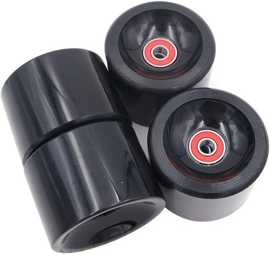Longboard wielen 70 x 51 mm 78A met ABEC-9 lagers 4 stuks zwart – cruiser skateboard wielen