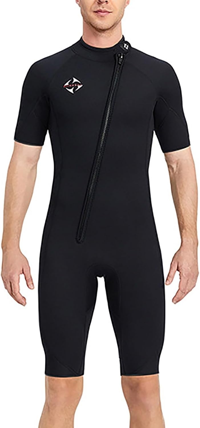 Load image into Gallery viewer, Heren wetsuit 3 mm neopreen met lange mouwen en ritssluiting – duikpak – surfpak
